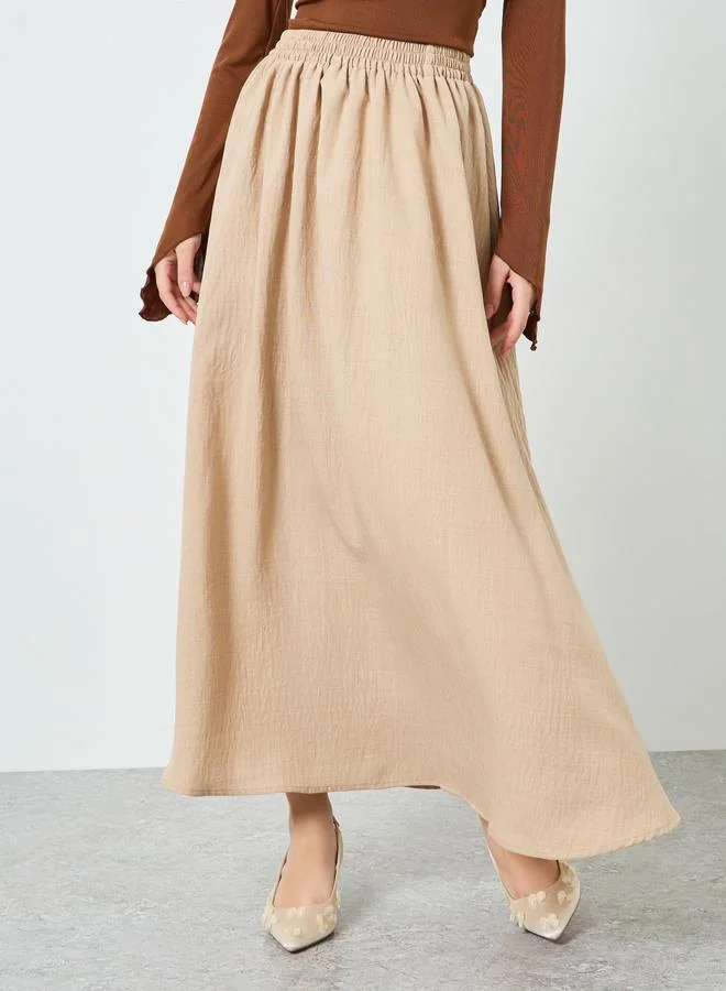 ستايلي تنورة طويلة وحافة واسعة